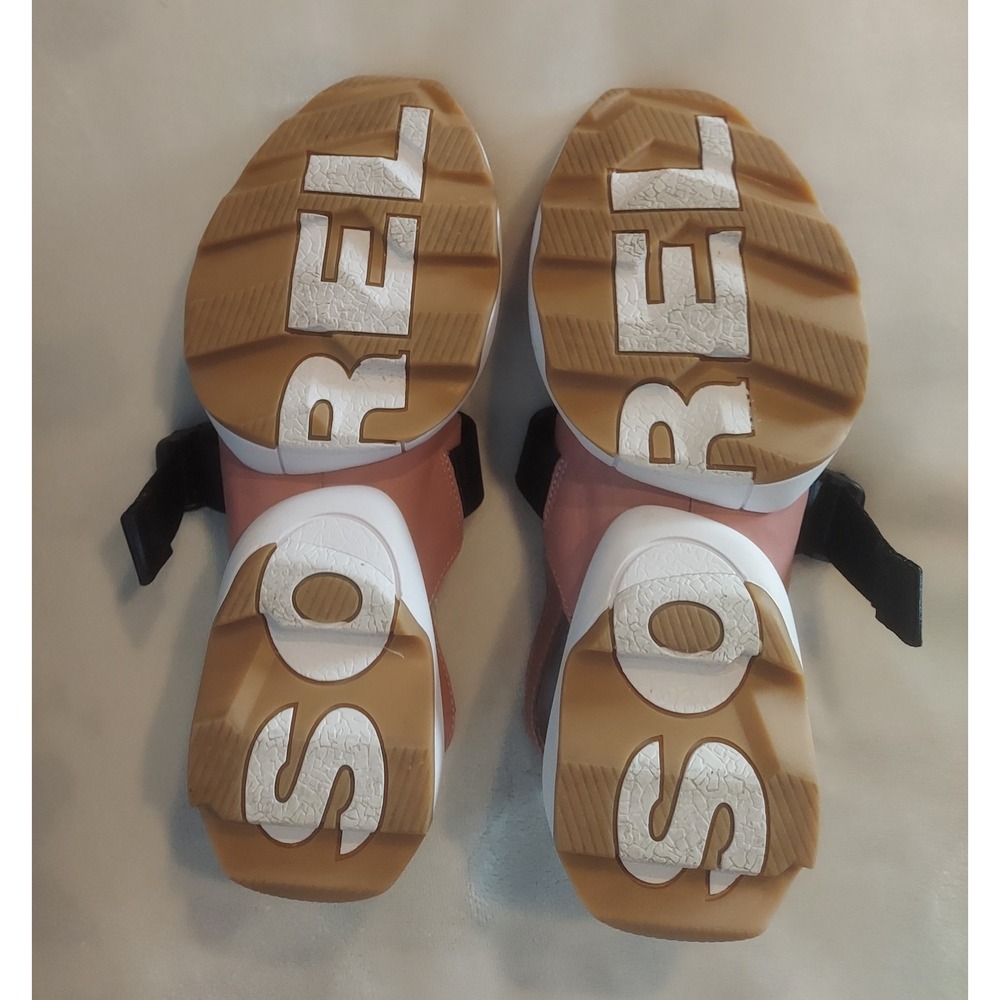 Sorel Womens Eraser Pink & White Kinetic Impact Leather Sling Sandals Size 8 - Picture 10 of 11